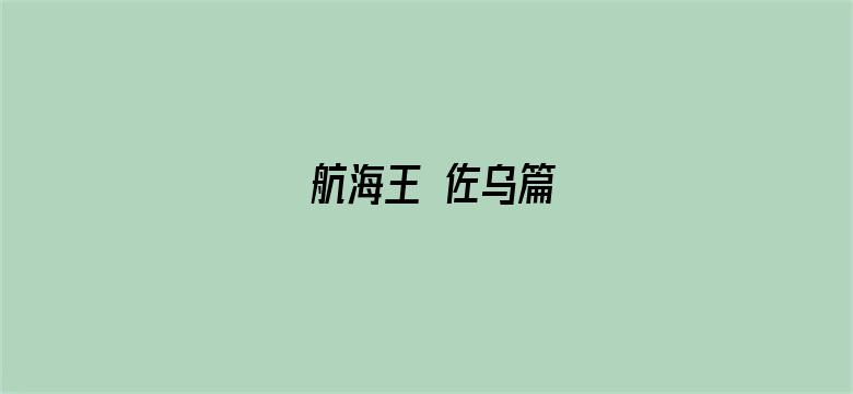 航海王 佐乌篇